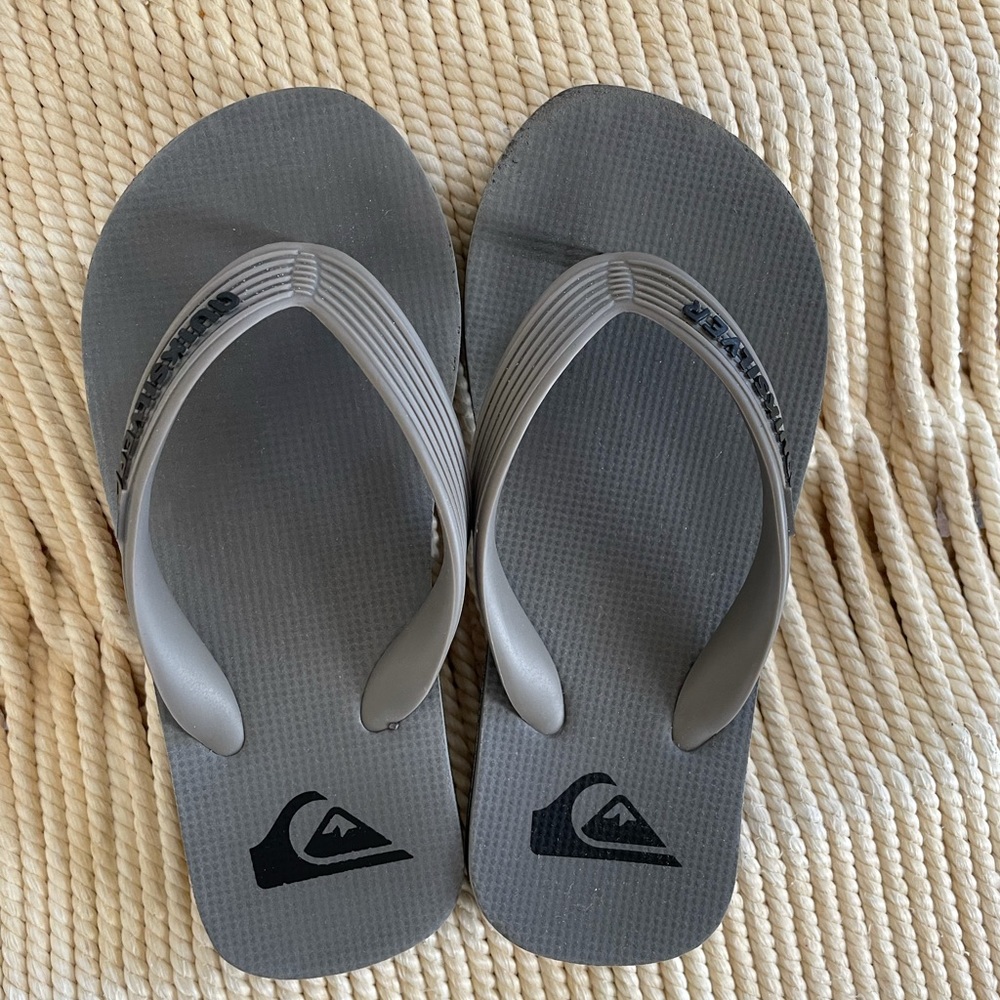 Quicksilver Gray Flip Flops
